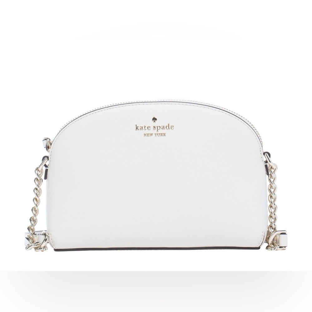 Kate Spade New York Cameron Hilli Saffiano Leather Crossbody Bag White/Gold - Picture 10 of 10